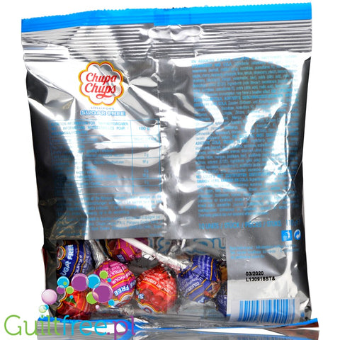 Chupa Chups Sugar Free lizaki bez cukru 26kcal, 10szt (Truskawka, Cola, Wiśnia) by Chupa Chups (chupa-chups-lizaki-bez-cukru-10szt-truskawka-cola-wisnia)