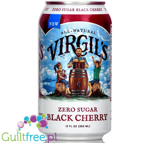 Virgil's Zero Black Cherry - naturalny napój zero kalorii bez cukru ze stewią i erytrolem by Virgil's (virgil-s-zero-black-cherry)