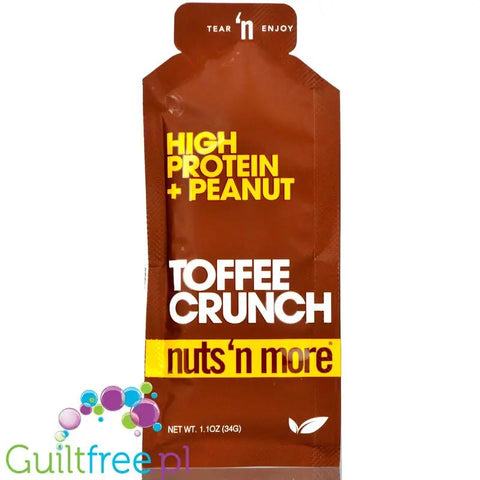 Nuts 'N More Toffee Crunch - masło orzechowe z WPI i ksylitolem, tubka squeeze pack by Nuts'n more (nuts-n-more-toffee-crunch-maslo-orzechowe-z-wpi-i-ksylitolem-tubka-squeeze-pack)