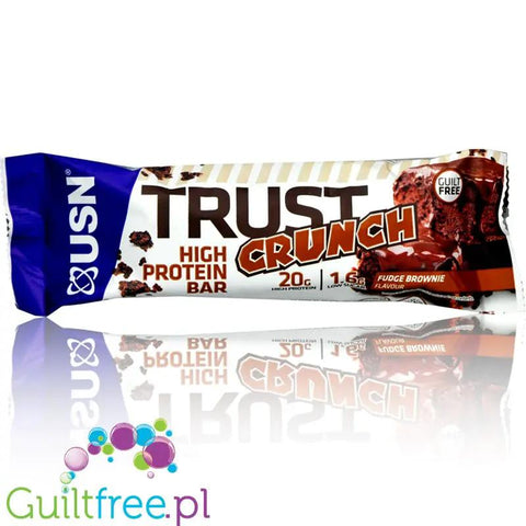 USN Trust Crunch Fudge Brownie - chrupiący baton białkowy z masą karmelową by USN (Ultimate Sports Nutrition) (usn-trust-crunch-protein-bar-chocolate-brownie)