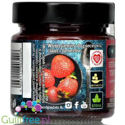 Pure & Good Truskawka - dżem bez cukru, słodzony tylko stewią i erytrolem by Pure & Good (pure-good-truskawka-dzem-bez-cukru-slodzony-tylko-stewia-i-erytrolem)