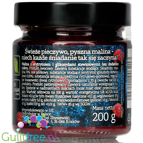 Pure & Good Malina - dżem bez cukru, słodzony tylko stewią i erytrolem by Pure & Good (pure-good-malina-dzem-bez-cukru-slodzony-tylko-stewia-i-erytrolem)