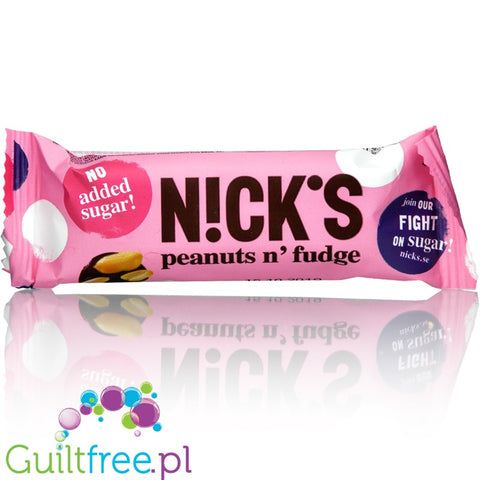 N!CK'S Nicks Peanut n' Fudge Milk Chocolate - baton bez dodatku cukru ze stewią i ksylitolem by Nick's! (nck-s-nick-s-peanut-n-fudge-milk-chocolate)