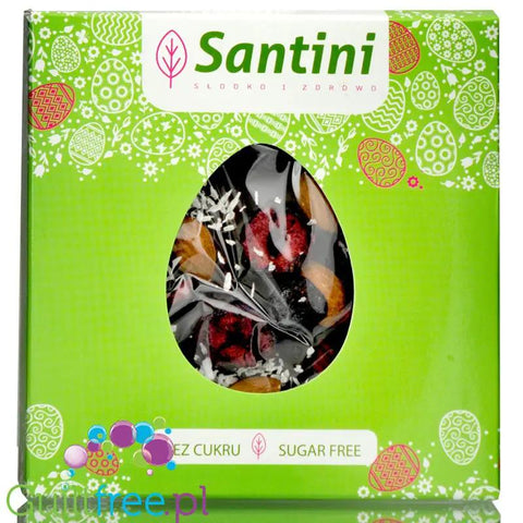 Santini Wielkanoc, Czekolada ciemna, wiśnia, kokos, migdał by Santini (santini-wielkanoc-czekolada-ciemna-wisnia-kokos-migdal-80g)