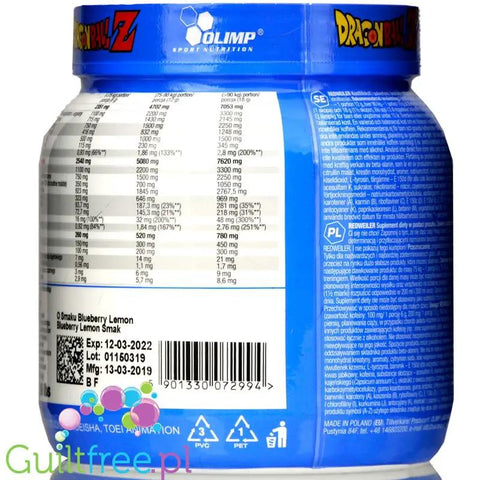 Olimp Redweiler Blueberry Madness 480g preworkout by Olimp (olimp-redweiler-dragon-ball-z-blueberry-lemon)