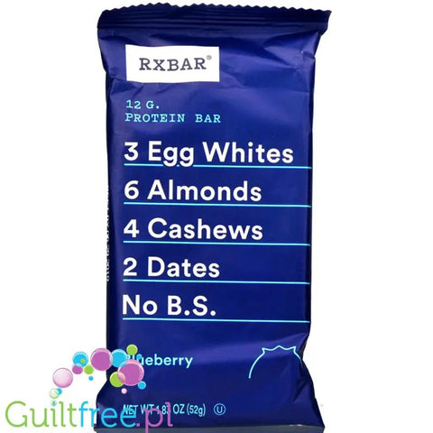 RX Bar Blueberry - naturalny baton proteinowy z białkiem jaj Borówka() by RX Bar (rx-bar-blueberry)