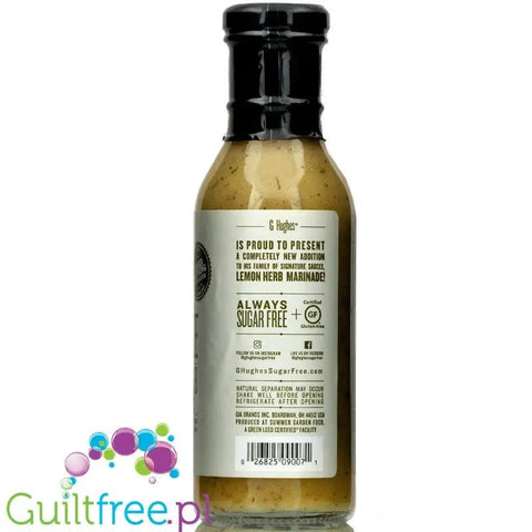 G. Hughes Lemon Herb Marinade - marynata light do ryb i kurczaka, musztardowo-cytrynowa z ziołami by G.Hughes Smokehouse (g-hughes-sugar-free-marinade-lemon-herb)