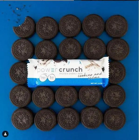 Power Crunch Cookies & Creme - proteinowy wafelek ze stewią 14 białka, Ciasteczka z Kremem by Power Crunch (power-crunch-proteinowy-baton-ciasteczka-z-kremem-14g-bialka-niskie-ig)