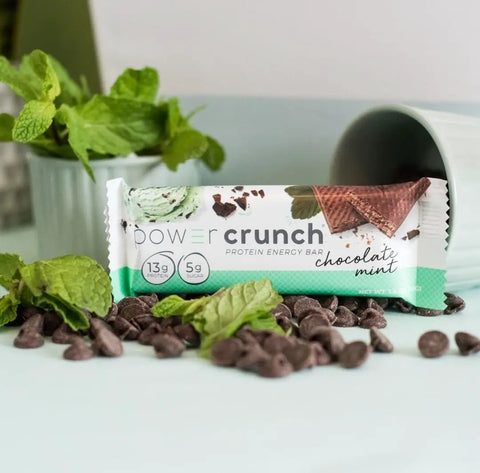 Power Crunch Mint & Chocolate PUDEŁKO x 12 SZT - proteinowe wafelki ze stewią by Power Crunch (power-crunch-pudelko-x-12-proteinowy-baton-slodzny-stewia-mietowo-czekoladowy)
