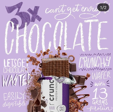Power Crunch Triple Chocolate - proteinowy wafelek ze stewią 13g białka by Power Crunch (power-crunch-potrojna-czekolada-proteinowy-wafelek-ze-stewia-13g-bialka)