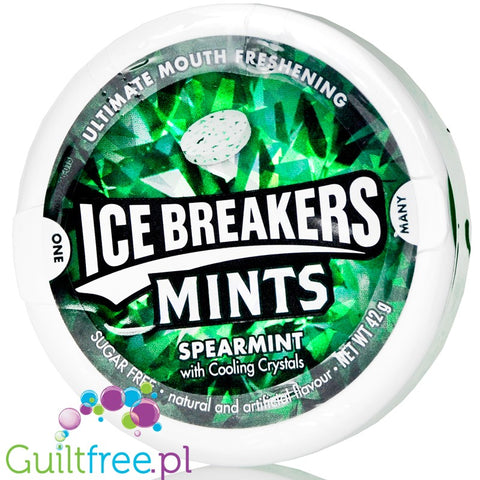 Ice Breakers Mints Spearmint 2kcal, cukierki miętowe bez cukru by Ice Breakers (ice-breakers-mints-spearmint-2kcal-cukierki-mietowe-bez-cukru)