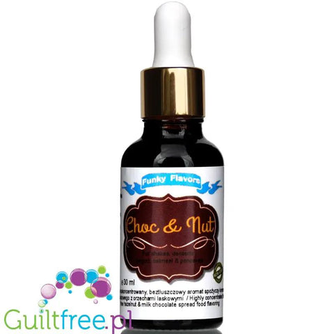 Funky Flavors Basic Choc 'n Nut 30ml - kropelki czekoladowo-orzechowe bez cukru, słodzików i kalorii by Funky Flavors (funky-flavors-choc-n-nut-30ml-aromat-bez-cukru-bez-tluszczu)