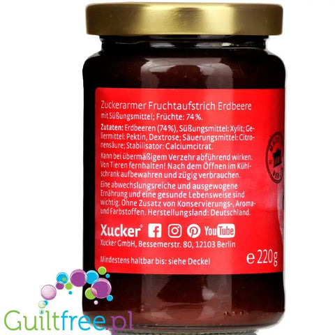 Xucker Fruit - dżem truskawkowy bez cukru z ksylitolem by Xucker (xucker-fruit-dzem-truskawkowy-bez-cukru-z-ksylitolem)