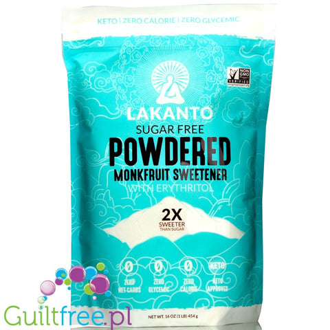 Lakanto Powdered Monkfruit - słodzik w pudrze zero kcal by Lakanto (lakanto-powdered-monkfruit-sweetener)