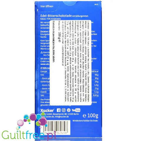 Xucker Dark Ciemna Czekolada 75% bez cukru, tylko z Fińskim Ksylitolem by Xucker (xucker-dark-ciemna-czekolada-75-bez-cukru-tylko-z-finskim-ksylitolem)