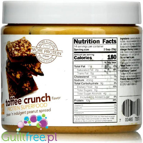 Nuts 'N More Toffee Crunch - Masło Orzechowe z Serwatką WPC i Ksylitolem by Nuts'n more (nuts-n-more-maslo-orzechowe-toffee-z-serwatka-wpc-i-ksylitolem)