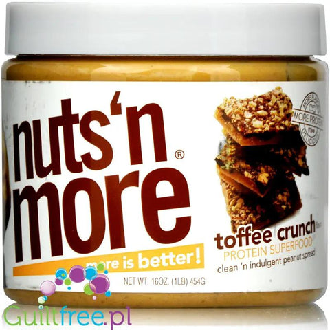 Nuts 'N More Toffee Crunch - Masło Orzechowe z Serwatką WPC i Ksylitolem by Nuts'n more (nuts-n-more-maslo-orzechowe-toffee-z-serwatka-wpc-i-ksylitolem)