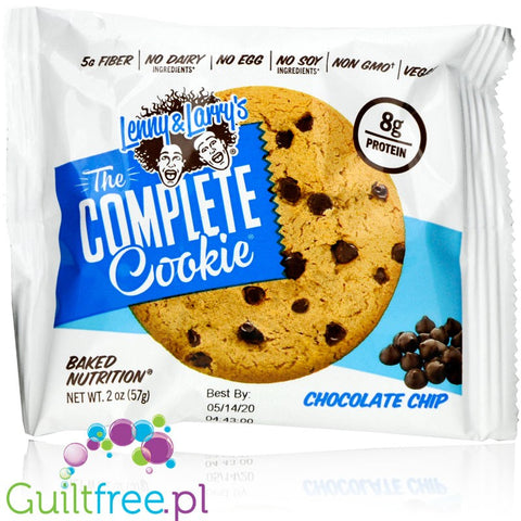 Lenny & Larry Complete Cookie Chocolate Chip 57g - wegańskie ciastko proteinowe z czekoladą by Lenny & Larry's (lenny-larry-the-complete-cookie-chocolate-chip-56g)