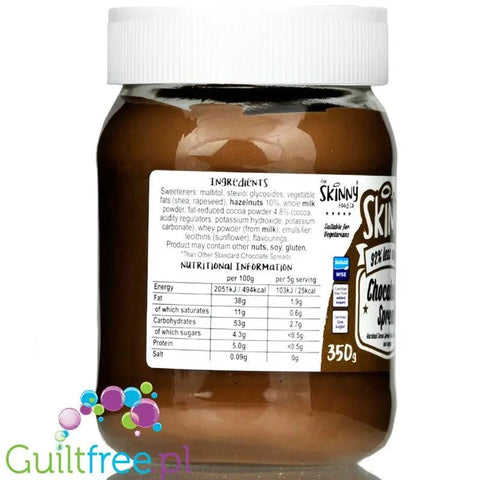 Skinny Food Chocaholic Spread Chocolate Hazelnut - krem czekoladowo-orzechowy bez cukru ze stewią by Skinny Food (skinny-food-co-skinny-spread-chocolate-hazelnut)