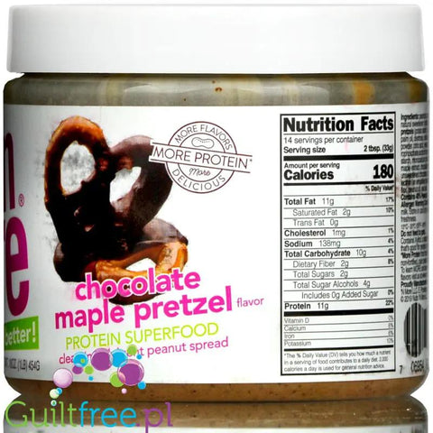 Nuts 'n More Chocolate Maple Pretzel - masło orzechowe 33% białka z WPI i ksylitolem by Nuts'n more (nuts-n-more-chocolate-maple-pretzel-maslo-orzechowe-33-bialka)