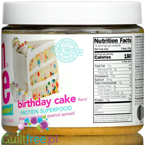 Nuts 'N More Birthday Cake - Masło Orzechowe z ksylitolem i WPI, 35g białka by Nuts'n more (nuts-n-more-birthday-cake-maslo-orzechowe-z-ksylitolem-35g-bialka-speculoos)