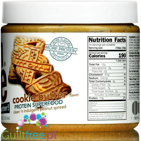 Nuts 'N More Cookie Butter - masło orzechowe z ksylitolem i WPI, 35g białka, smak Speculoos by Nuts'n more (nuts-n-more-cookie-butter-maslo-orzechowe-z-ksylitolem-35g-bialka-speculoos)