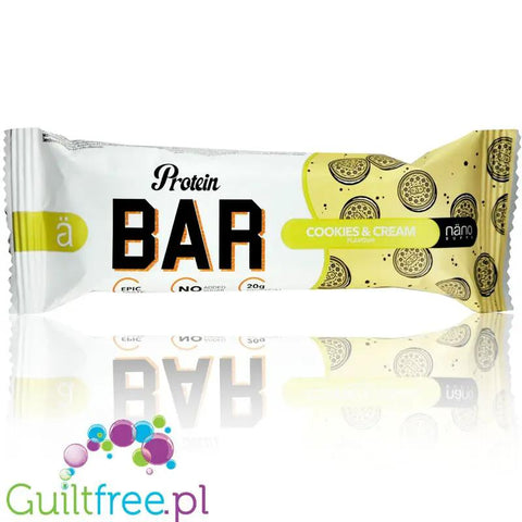Nano Ä Cookies & Cream - epicko pyszny baton proteinowy 20g białka, 198kcal by ä Nano (nano-ae-protein-bar-cookies-cream-epicko-pyszny-baton-proteinowy)