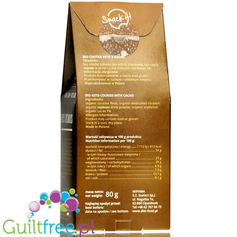 Diet Food Keto Cookies Cocoa - ketogeniczne bio ciasteczka kakaowe by Diet Food (diet-food-keto-cookies-bio-ciasteczka-kakaowe)