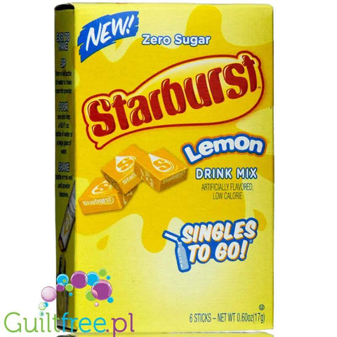 Starburst Lemon Singles to Go- saszetki bez cukru, napój instant, Cytryna by Starburst (starburst-lemon-singles-to-go-saszetki-bez-cukru-napoj-instant-cytryna)