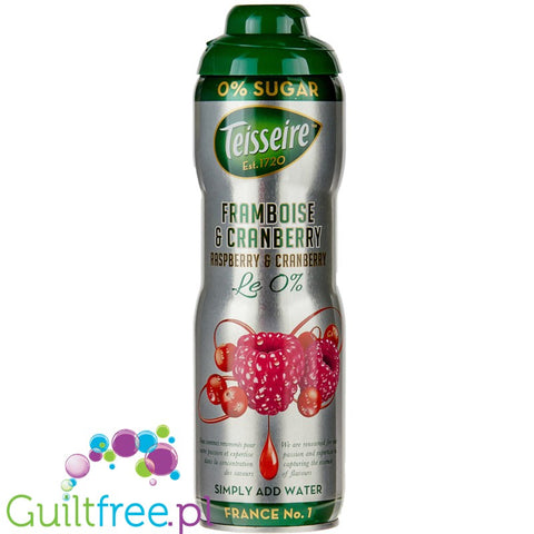 Teisseire 0% Raspberry & Cranberry - syrop bez dodatku cukru, Malina & Żurawina, na 4,8L napoju by Teisseire (teisseire-0-raspberry-cranberry-syrop-bez-dodatku-cukru-malina-zurawina)