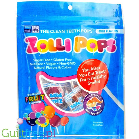 Zollipops ® lizaki bez cukru z ksylitolem i stewią, 6 smaków, opakowanie 8szt by Zollipops ® (zollipops-lizaki-bez-cukru-z-ksylitolem-i-stewia)