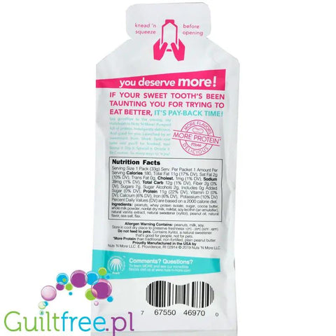Nuts 'N More Birthday Cake - masło orzechowe z WPI i ksylitolem, tubka squeeze pack by Nuts'n more (nuts-n-more-birthday-cake-squeeze-pack)