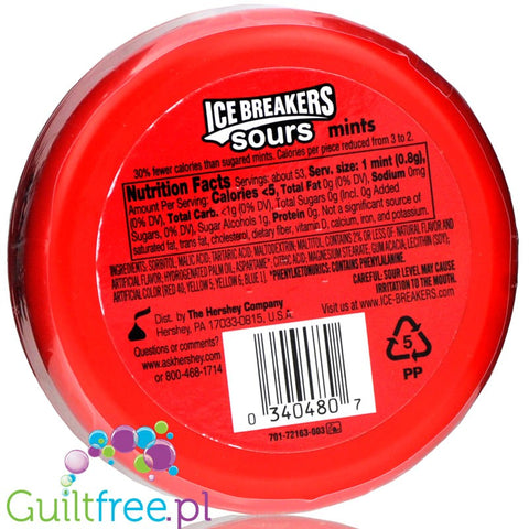 Ice Breakers Sours Lemonade cukierki bez cukru Cytryna, Malina & Granat, 2kcal by Ice Breakers (ice-breakers-sours-lemonade-cukierki-bez-cukru-cytryna-pomarancza-2kcal)