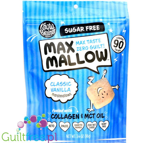 Know Brainer Max Mallow Classic Vanilla - keto pianki marshmallow waniliowe z koleganem i MCT by Know Brainer Foods (know-brainer-foods-max-mallow-classic-vanilla-keto-pianki-marshmallow-waniliowe)