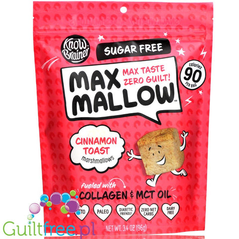 Know Brainer Max Mallow Cinnamon Toast - keto pianki marshmallow cynamonowe z koleganem i MCT by Know Brainer Foods (know-brainer-foods-max-mallow-cinnamon-toast-keto-pianki-marshmallow-cynamonowe)