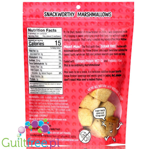 Know Brainer Max Mallow Cinnamon Toast - keto pianki marshmallow cynamonowe z koleganem i MCT by Know Brainer Foods (know-brainer-foods-max-mallow-cinnamon-toast-keto-pianki-marshmallow-cynamonowe)