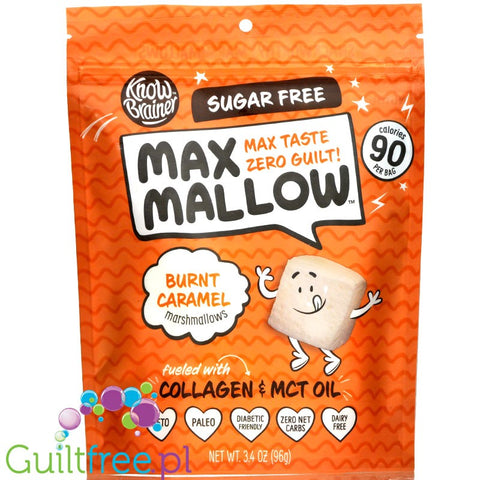 Know Brainer Max Mallow Burnt Caramel - keto pianki marshmallow karmelowe z koleganem i MCT by Know Brainer Foods (know-brainer-foods-max-mallow-burnt-caramel-keto-pianki-marshmallow-karmelowe)