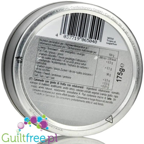 Cavendish & Harvey Tropical - landrynki bez cukru w metalowej puszce by Cavendish & Harvey (cavendish-harvey-tropical-landrynki-bez-cukru-w-metalowej-puszce)