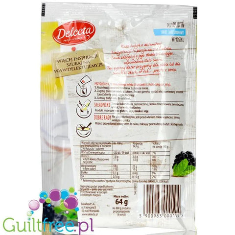 Delecta budyń waniliowy bez cukru, duże opakowanie na 0,75L mleka by Bakalland & Delecta (delecta-budyn-waniliowy-bez-cukru-duze-opakowanie-na-075l-mleka)
