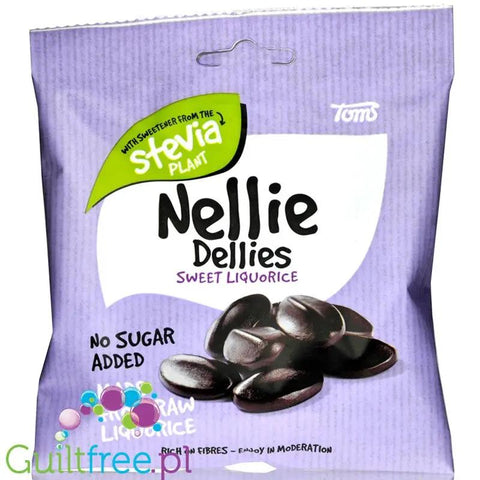 Nellie Dellies Stevia Sweet Liquorice - słodkie żelki lukrecjowe bez cukru i bez maltitolu by Nellie Dellies (nellie-dellies-sweet-liquorice-slodka-lukrecja-bez-cukru-ze-stewia)