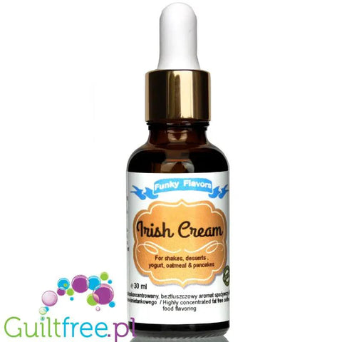 Funky Flavors Basic Irish Cream 30ml - kropelki aromatyczne do potraw, bez cukru, słodzików i kcal by Funky Flavors (funky-flavors-basic-irish-cream-30ml-kropelki-aromatyczne-do-potraw-bez-cukru-slodzikow-i-kcal)
