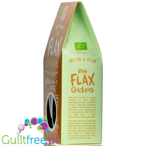 Diet Food Raw Flax Crackers bio krakersy lniane z ziarnami i ziołami, 5g węglowodanów by Diet Food (diet-food-keto-bio-krakersy-siemie-ziarna-ziola)