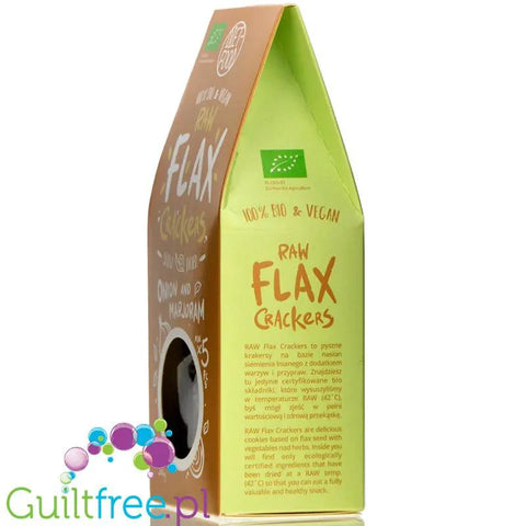 Diet Food Raw Flax Crackers bio krakersy lniane z cebulą i majerankiem, 5g węglowodanów by Diet Food (diet-food-keto-bio-krakersy-siemie-cebula-majeranek)