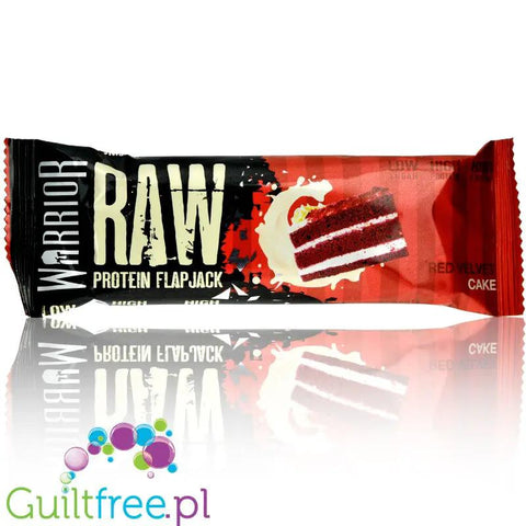 Warrior Raw Protein Flapjack Red Velvet owsiany baton 20g białka & 3g cukru by Warrior Crunch (warrior-raw-protein-flapjack-bloody-red-velvet-halloween-edycja-limitowana)