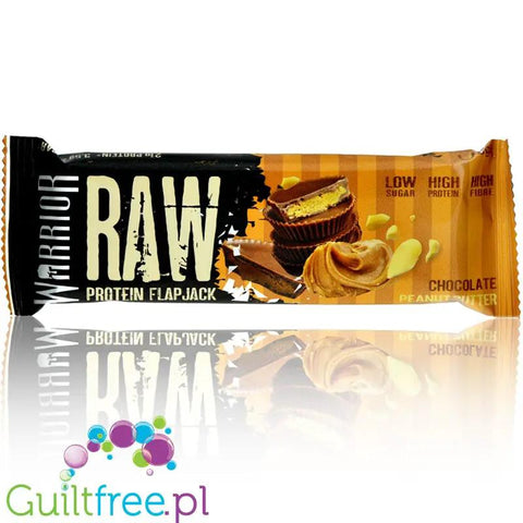 Warrior Raw Protein Flapjack Chocolate Peanut - owsiany baton białkowy ultra mało cukru Czekolada & Masło Orzechowe by Warrior Crunch (warrior-raw-protein-flapjack-chocolate-peanut-owsiany-baton-bialkowy-ultra-malo-cukru-czekolada-maslo-orzechowe)