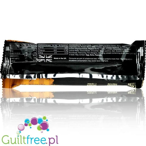 Warrior Raw Protein Flapjack Chocolate Peanut - owsiany baton białkowy ultra mało cukru Czekolada & Masło Orzechowe by Warrior Crunch (warrior-raw-protein-flapjack-chocolate-peanut-owsiany-baton-bialkowy-ultra-malo-cukru-czekolada-maslo-orzechowe)