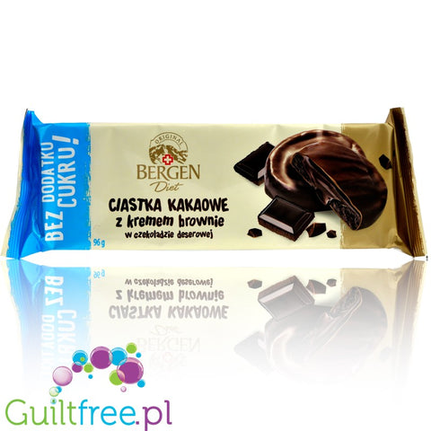 Bergen Brownie ciastka kakaowe bez cukru w polewie czekoladowej by Bergen Diet (bergen-brownie-ciastka-kakaowe-bez-cukru-w-polewie-czekoladowej)