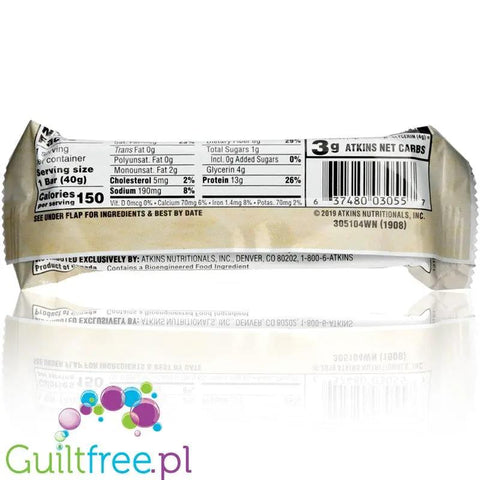 Atkins Snack Lemon Bar - niskocukrowy baton 150kcal & 13g białka bez maltitolu by Atkins (atkins-snack-lemon-bar-niskocukrowy-baton-12g-bialka)