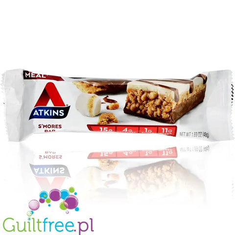Atkins Meal S'mores - niskocukrowy baton 15g białka bez maltitolu by Atkins (atkins-meal-s-mores-niskocukrowy-baton-15g-bialka-bez-maltitolu)