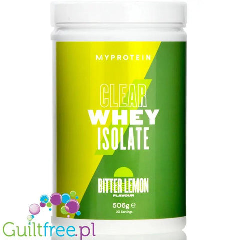 MyProtein Clear Whey Isolate Bitter Lemon - hydrolizat smakowy, odywka 20g biaka w 90kcal by My Protein (myprotein-clear-whey-isolate-bitter-lemon)